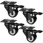 4 Pack 4 Inches Caster Wheels Locking Casters With Brake Swivel Plate Casters