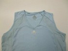 Adidas Women s Size M Athletic Stretch Slim Fit Training Blue T-shirt  tb697