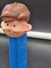 Vintage Pez Dispenser Boy Brown Hair 3 9 Made In Austria No Feet Blue Stem Nice