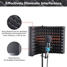 Folding Studio Microphone Isolation Shield Recording Sound Absorber Foam Panel
