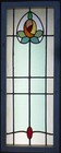 Mackintosh Rose Large Old English Leaded Stained Glass Window 15 5  X 39 75 