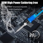 80w Electric Soldering Iron Welding Gun Tool Kit Solder Wire Desoldering Pump Us