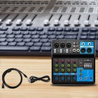 5-channel Mixing Console Live Studio Audio Dj Mixer Sound Board Usb Interface