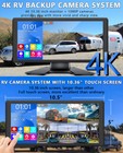 10 36  Ips Quad Monitor Dvr Screen 4xahd Backup Camera For Truck Trailer Bus Van