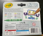 Crayola Metallic Markers 8-count Box  Eight Shimmery Colors Nontoxic Htf