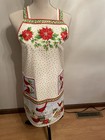 Christmas Holidays Handmade Apron Feature Cardinals   Poinsettias And Holly