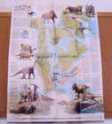 National Geographic January 1993 Map North America In Age Of Dinosaurs