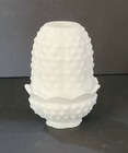 Vintage Fenton Hobnail White Milk Glass Fairy Lamp Candle Holder 4   5   