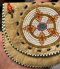 Antique 1920   s-30   s Native American Indian Beaded Deerskin Leather Pouch