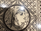 Antique  Minton Hollis Figural Brown And White Transfer Ware Tile 6  X 6 