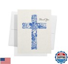 Twigs Paper - Assorted Christian Cross Thank You Note Cards - Stationery Card