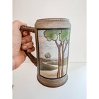 Antique Nippon Hand Painted Beer Stein Moriage Tavern Scene Landscape Porcelain