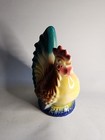 Vintage 50s Royal Copley Ceramic Rooster Chicken Feed Figurine Coin Bank  