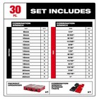 Milwaukee Metric   Sae Combination Wrench Set With Packout Organizer 30 Piece
