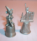 Vintage Lot Of 8 Pewter Mix Metals Thimbles
