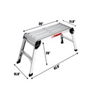 30  Aluminum Step Folding Work Platform Drywall Ladder 330lbs Non-slip Bench
