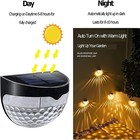 4pack Led Solar Power Wall Lights Outdoor Garden Yard Fence Deck Step Decor Lamp