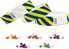 Tyvek Wristbands - Striped - 500 Pack - Neon Blue   Red - 3 4  Tyvek Wristbands