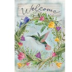 Briarwood Lane Hummingbird Wreath Garden Flag