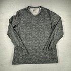 Adidas Team Issue Techfit Long Sleeve Mens Xl V-neck Heather Gray Ai4119