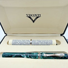 Visconti Kaleido Voyager Fountain Pen Forest Green 18k Fine Nib W box   Papers