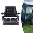 Black Universal Forklift Suspension Seat Fits Clark Cat Hyster Yale Toyota New