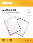 4000 Labels - 50 Sheets 80 Up    1 3 4 x 1 2  Blank White Return Address Labels