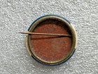 Vintage 1960s  F  m  Round Pin Back Button