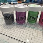 Lot 7 Zing Embossing Powder By American Crafts - Neon Colors  Silver  Gold