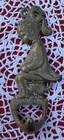 Vintage Brass Figural Wall Hooks Set 4 Kids Bathroom Italy Coat Key Hangers
