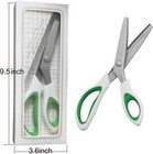 Green Pinking Shears Comfort Grips Crafts Zig Zag Cut Sewing Scissors profession