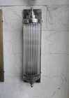 Old Vintage Art Deco Nickel Brass   Glass Rod Light Fixture Wall Sconces Lamp