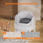 Open-top Self Cleaning Cat Litter Box with Trash Bags And Litter Mat Includ