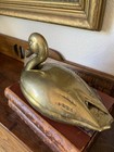 Vintage Solid Brass Duck Box Lidded Brass Swan Dish Brass Birs