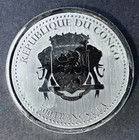 2022 Republic Of Congo Silverback Gorilla 500 Francs 1 Oz  999 Silver