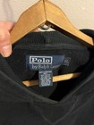Vintage Polo Ralph Lauren Black Big Pony Hoodie Size Xl Custom Bleach Job