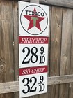 Texaco Gasoline Advertising Sign Rare 3 Piece Sign Vintage Reproduction 1940-50s