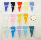 Sheild Pendant Beads  You Pick Color  Frosted Matte Sea Glass Finish  2 Pieces