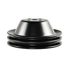 For Sbc Chevy 283 350 400 Swp Short Water Pump Pulley   Crankshaft 2 3 Groove