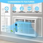 6000btu Window Air Conditioner Smart Ac Unit 250 Sq ft  With Remote Control 115v