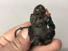 Y8535 Netsuke Wood Carving Coral Work Arhat Box Japan Antique Kimono Accessory
