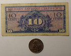10 Cents Military Payment Cerficifcate Series No  591
