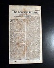 Antique 17th Century 351 Yrs  Old London Gazette England Rare 1674 Rag Newspaper
