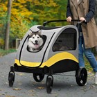 Jumbo Dog Jogger Stroller For Pet Foldable Breathable 4 Wheel Easily Walk In out