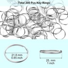 300pcs Split Key Rings  Key Rings Bulk For Keychain And Crafts  1 Inch  25mm 