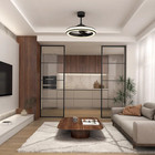  brand New  Artika Edwin 23  Led Chandelier Ceiling Fan W  Remote     Black Color