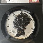 2022-w  25 Palladium Eagle High Relief - Ngc Reverse Pf70 - John Mercanti Signed