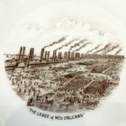 Levee Of New Orleans La  Antique Souvenir Trinket Plate Dish