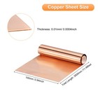 Copper Sheet Roll - 3500mm X 100mm X 0 01mm Pure Strip Flashing Metal Foil Plate