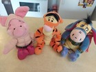 Disney Store Goliath Piglet Eeyore Wrestler Tigger Bean Bag 8  Plush Lot